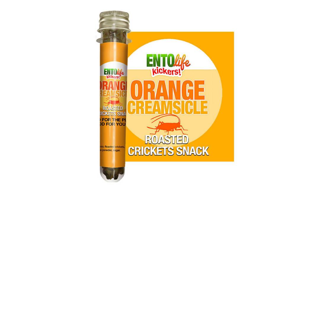 Orange Creamsicle Geröstete Cricket Snack Tubes – 6 x 10g