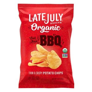 Late July Thin & Crispy Kartoffelchips bbq 5.5 Unzen Packung mit 12