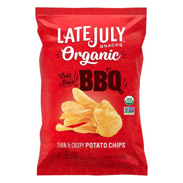 Ende Juli dünn & knusprig Kartoffelchips BBQ 5,5 Oz – Packung mit 12 Stück