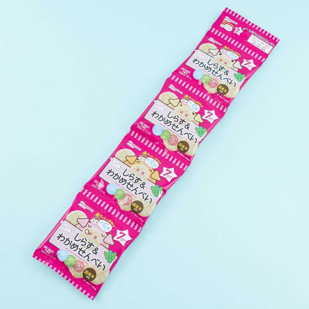 Wakodo Baby + Ca Whitebait & Seetang Reis Crackers Mini Packung – 4 Stück