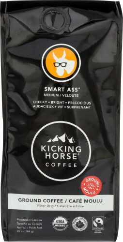 Kicking Horse – Kaffee Smart Ass mittel Roast gemahlen 10 Oz – Packung mit 6