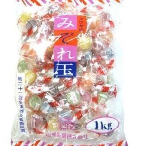 Matsuya, Mizoredama, Hard Süßigkeiten, 6 Arten Geschmack, Soda & Früchte, – 1kg