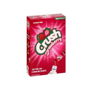 Crush – Erdbeerpulver Drink Mischung, 0,63 oz (6-Packung) – Packung mit 12 Stück