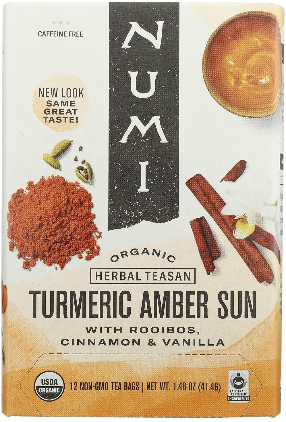 Numi Tee – Amber Sun Kurkuma Tee, 12 Beutel – Packung mit 6