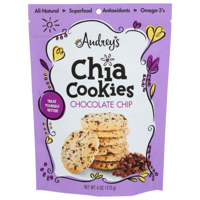 Audrey's – Keks Chia Schokoladenchip, 4 Oz – Packung mit 6 Stück