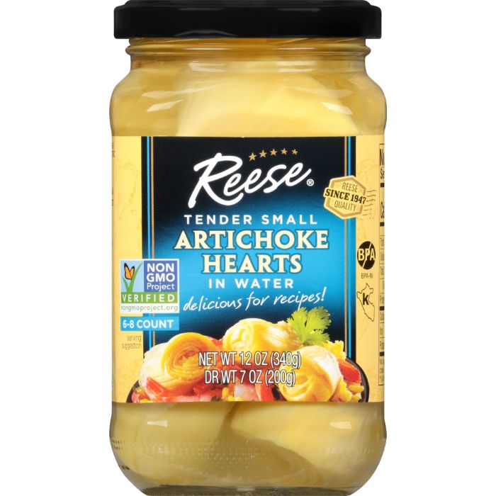 Reese – Artischocken klein in Glas, 12 oz – Packung mit 12 Stück