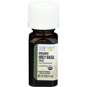 Aura Cacia Ätherisches Bio Basilikum Tulsi Öl,.25 fl oz