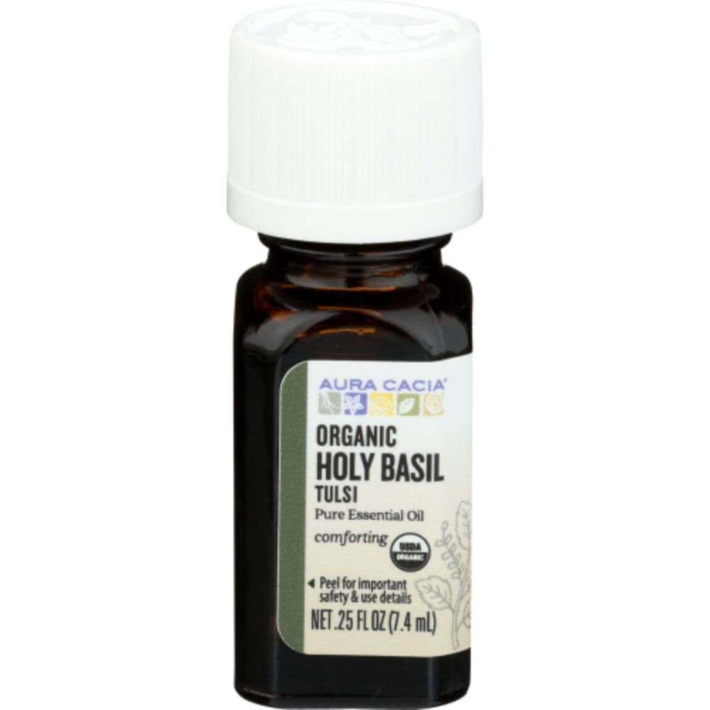 Aura Cacia Ätherisches Bio Basilikum Tulsi Öl,.25 fl oz