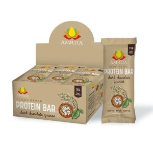 Amrita Riegel Amrita Riegel Dunkle Schokolade Quinoa High Protein Riegel – 36 Riegel x 2,12 oz