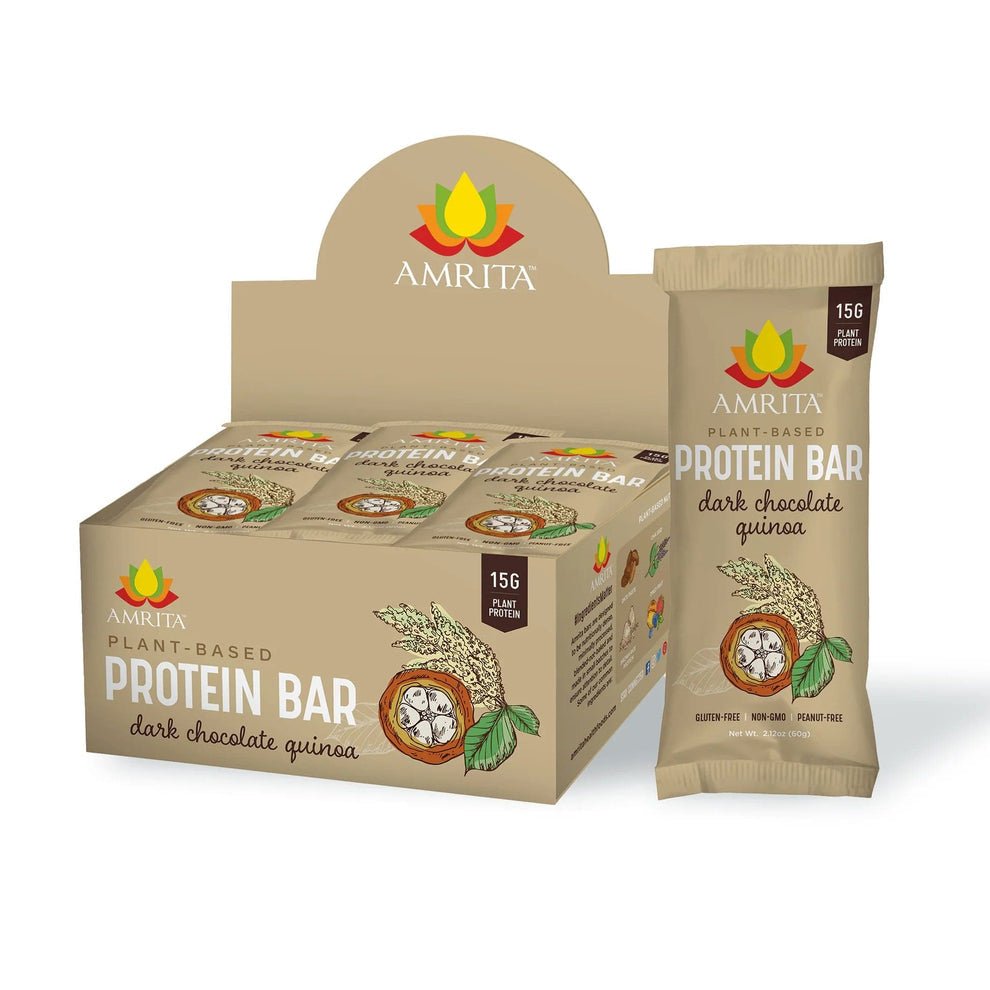 Amrita Riegel Amrita Riegel Dunkle Schokolade Quinoa High Protein Riegel – 36 Riegel x 2,12 oz