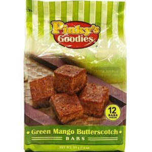 Pinky’s Goodies grüne Mangobutterscotch Bars – 12 Stück – 7,60 Unzen