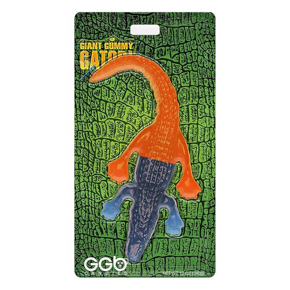 Giant Gummy Gator – Blau/Orange – 12 oz