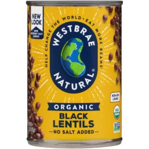 Westbrae natürliche organische schwarze Linsen 15 Oz – Packung mit 12