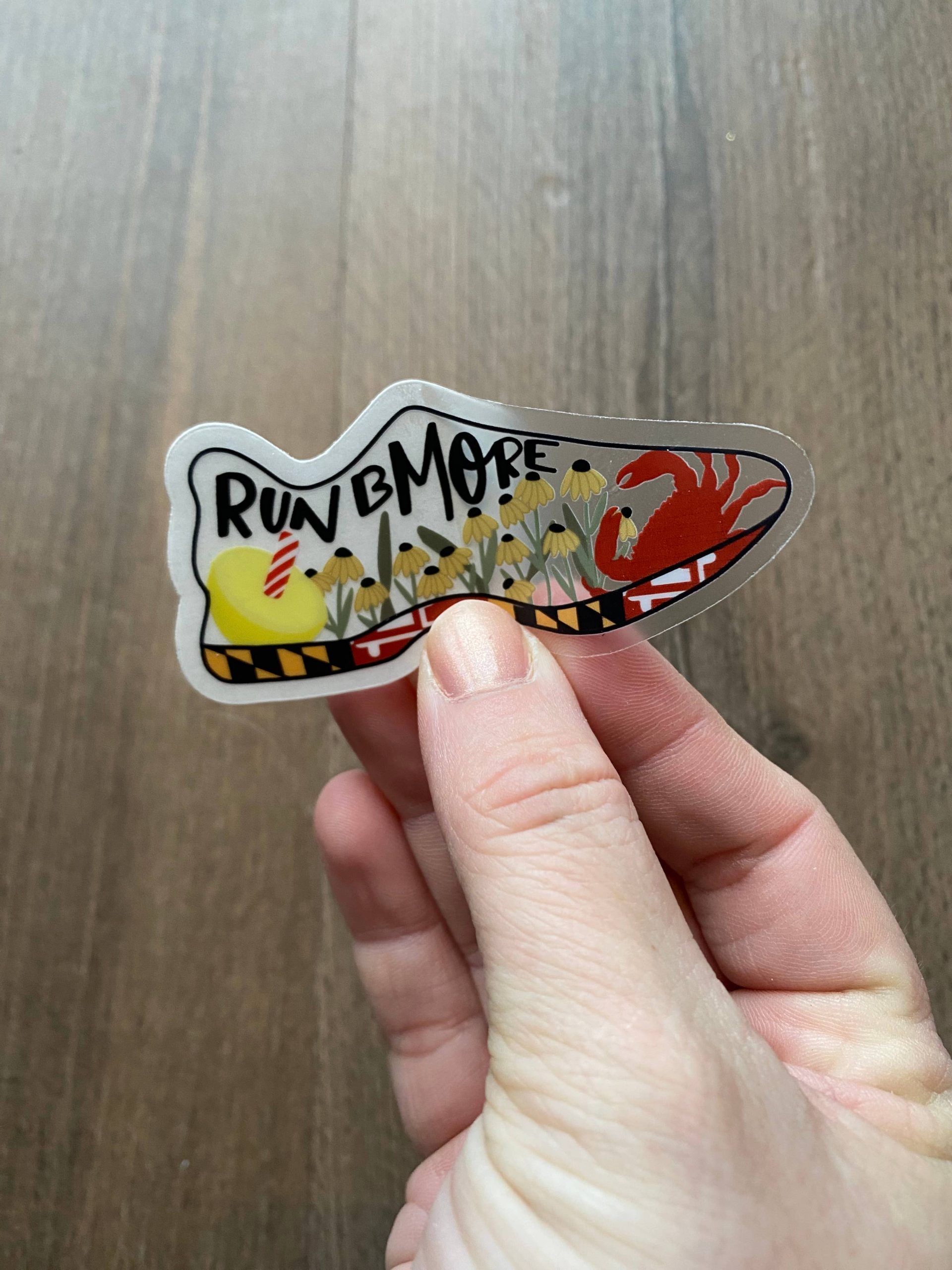 Die buchstaben mdn – Run Baltimore Vinyl Aufkleber