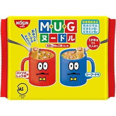 Nissin “MUG Noodle” 2 Geschmacksrichtungen, Instant Ramen, 94g