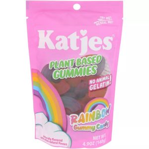 KATJES Regenbogen-Gummi auf pflanzlicher Basis 4.9OZ (Packung mit 15 Stück)