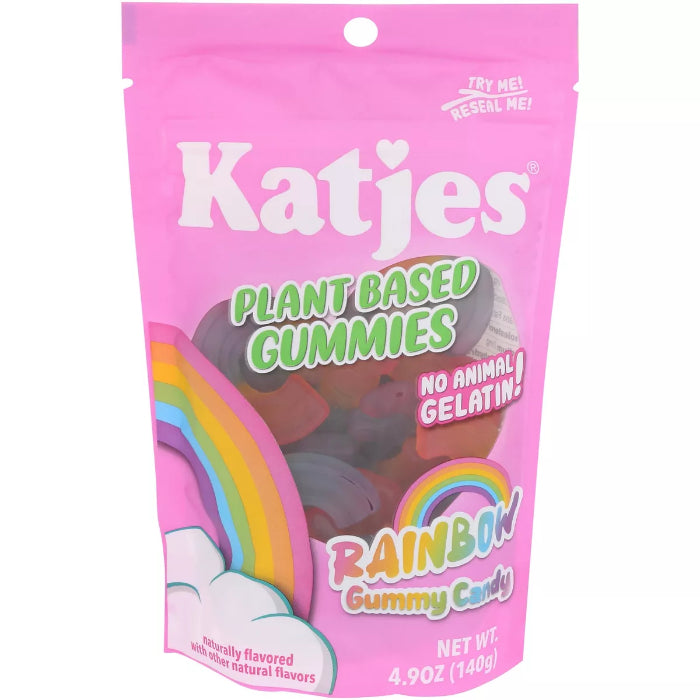 KATJES – Pflanzenbasierter Regenbogengummi 4.9OZ (Packung mit 15)