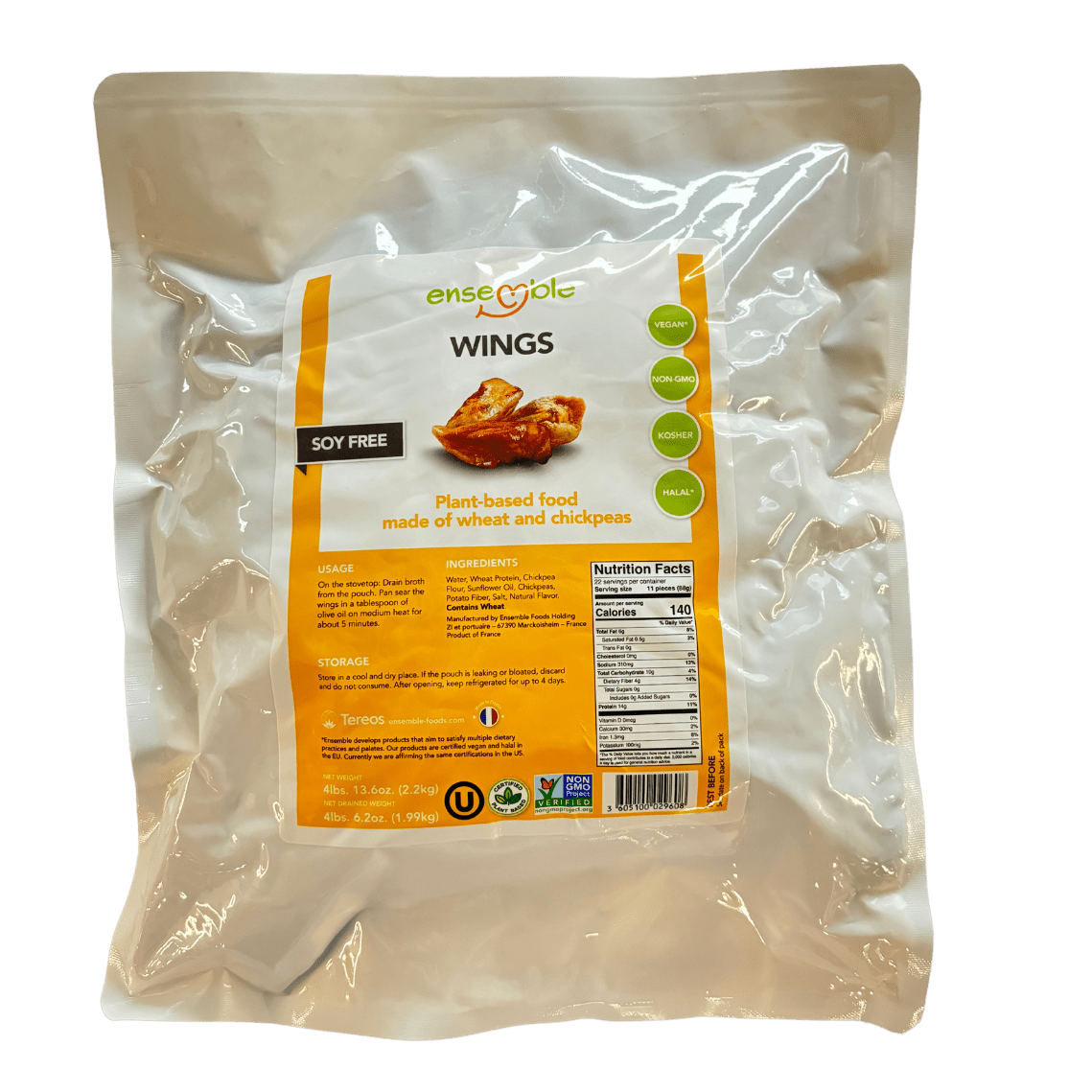 Ensemble Veganes Fleisch, Pflanzlich, ohne Gentechnik, Sojafrei
