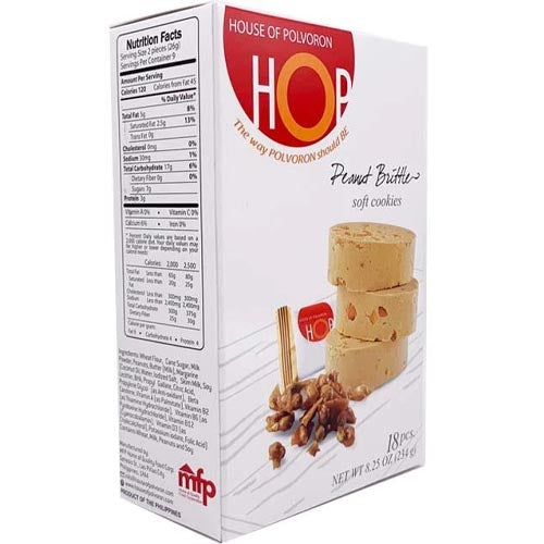 House of Polvoron – HOP – Erdnussbritte – Weiche Plätzchen – 18 Stück – 234 G