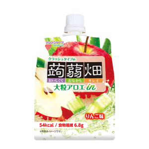 Mannan Life ,Konnyaku Batake Crush Type, Apfel- und Aloegeschmack, Konjak-Fruchtgelee, – 150g