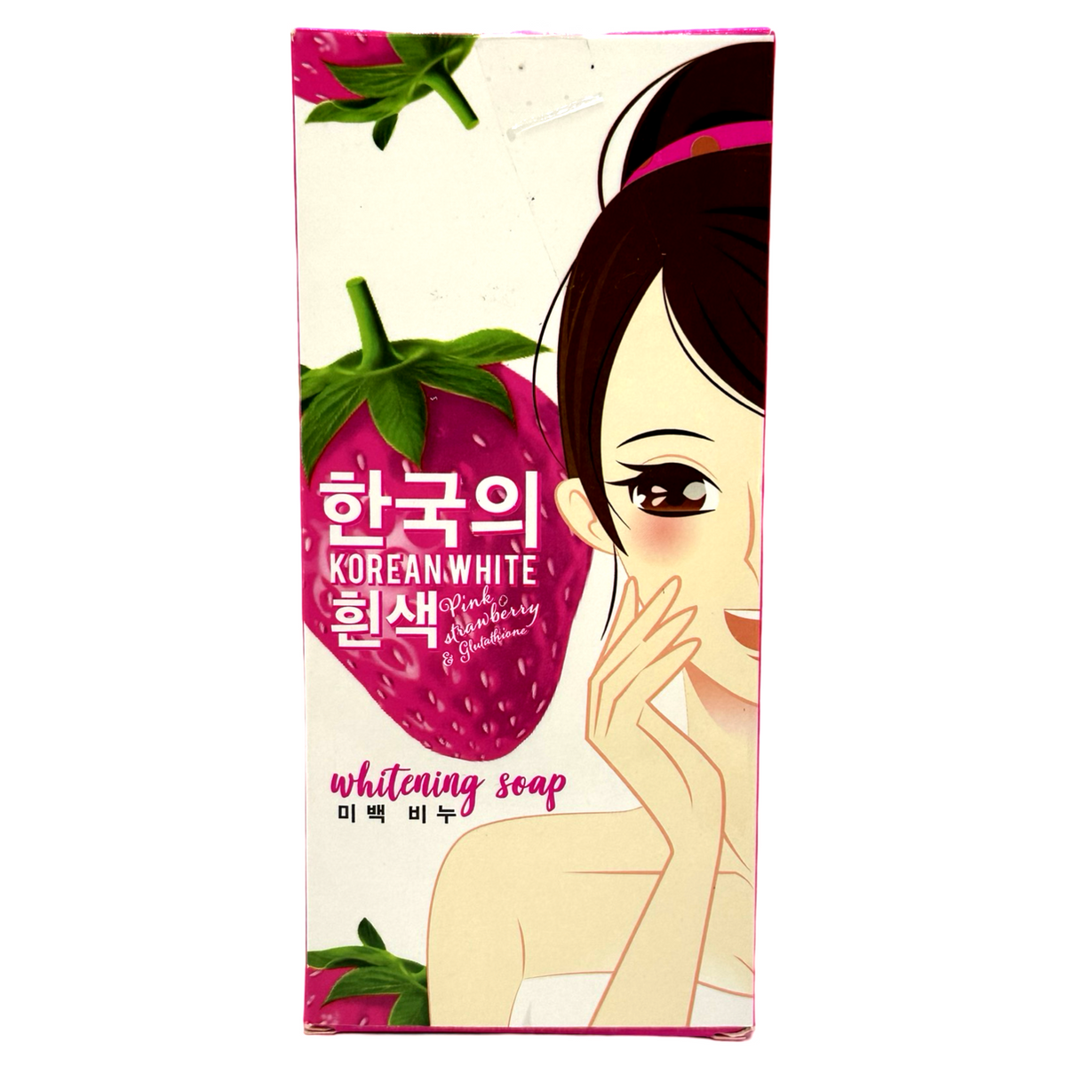 Koreanisch Weiß – Erdbeere & Glutathion Seife (rosa) – 3x90g