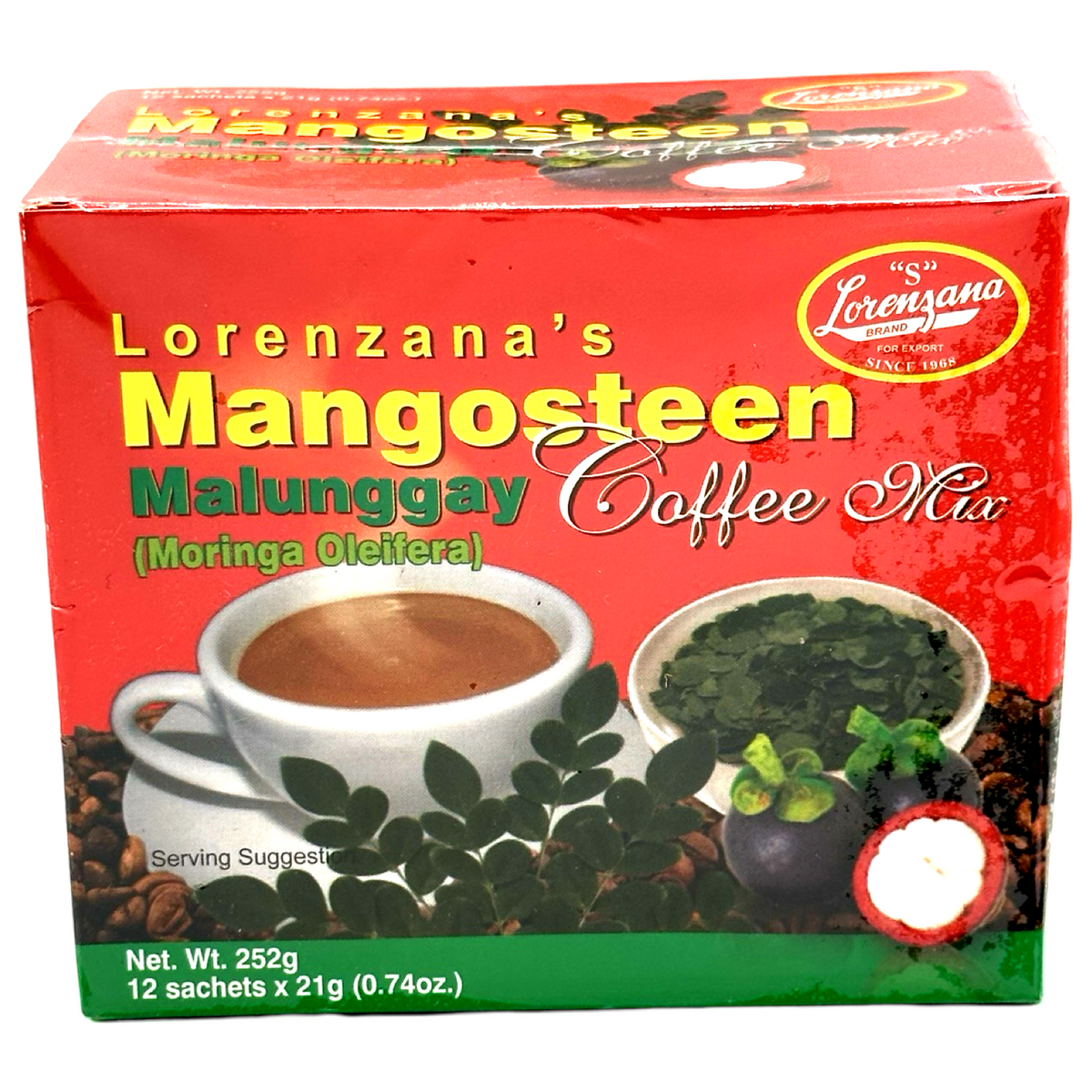 Lorenzana – Mangosteen Malunggay Kaffeemischung 12 Beutel x 21 G (210 G)