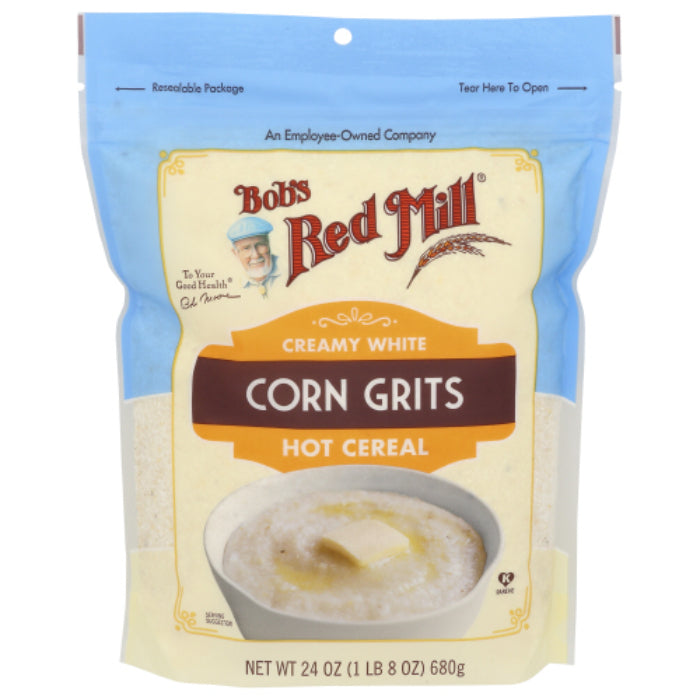 Bob's Red Mill Grits, Weißer Mais Polenta, 24 OZ – 4er Packung