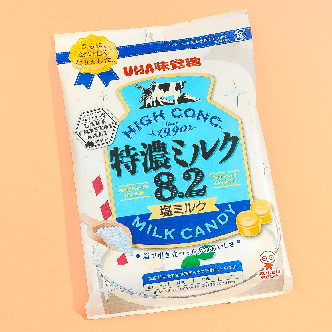 UHA Tokuno Milch 8.2 Hochkonzentrierte Süßigkeit – Salzmilch