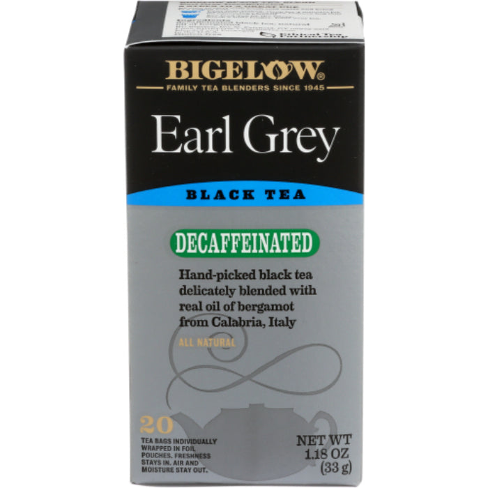 Bigelow Entkoffeiniert Earl Grey Tee, 20 Beutel, 1,18 oz – Packung mit 6 Stück