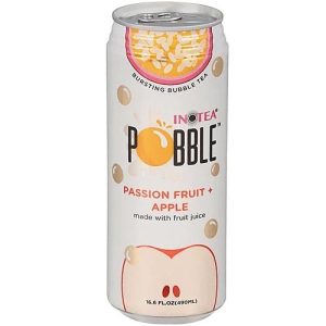 Inotea – Pobble – Passion Fruit + Apfel – Berstblasentee – mit Fruchtsaft – 490 ml