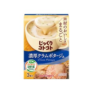 Pokka, Jikkuri Kotokoto, Clam chowder, Sofortsuppe, 3 Beutel in 1 Schachtel