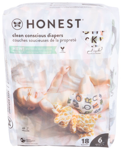 The Honest Company Windeln Größe 6 “Alle Buchstaben” (18er Packung) – Packung O