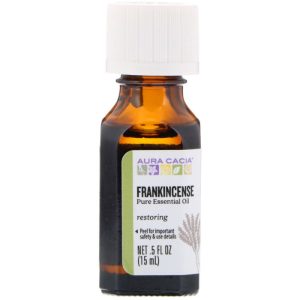Aura Cacia Ätherisches Öl Weihrauch, 0,5 oz – Packung mit 1
