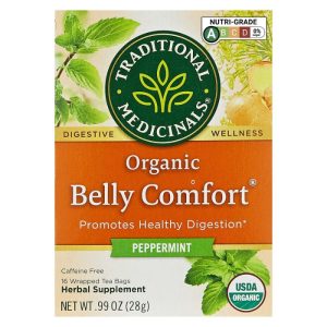 Traditional Medicinals – Belly Komfort Pfefferminztee, 16 Beutel