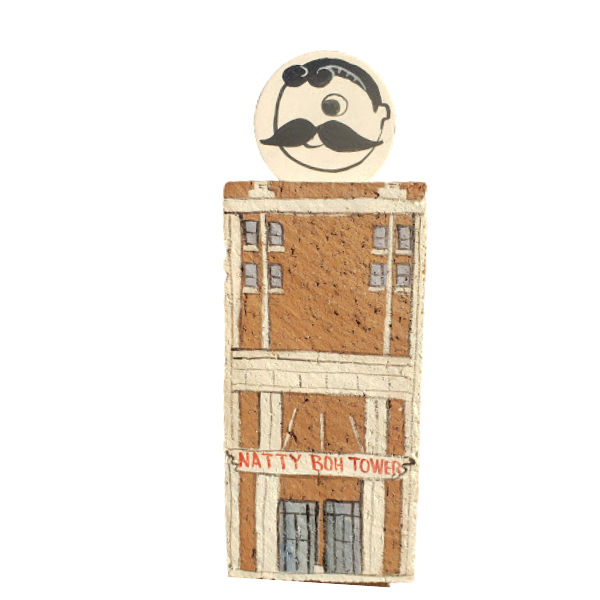 Linda Amtmann Handbemalter Ziegelstein - Natty Boh Tower