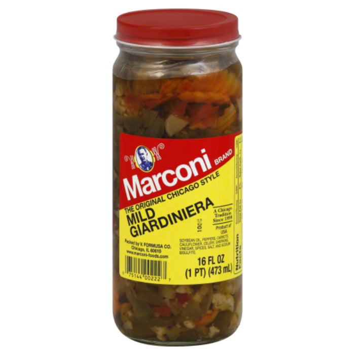 Marconi – Giardiniera Mild, 16 Oz – Packung mit 12 Stück