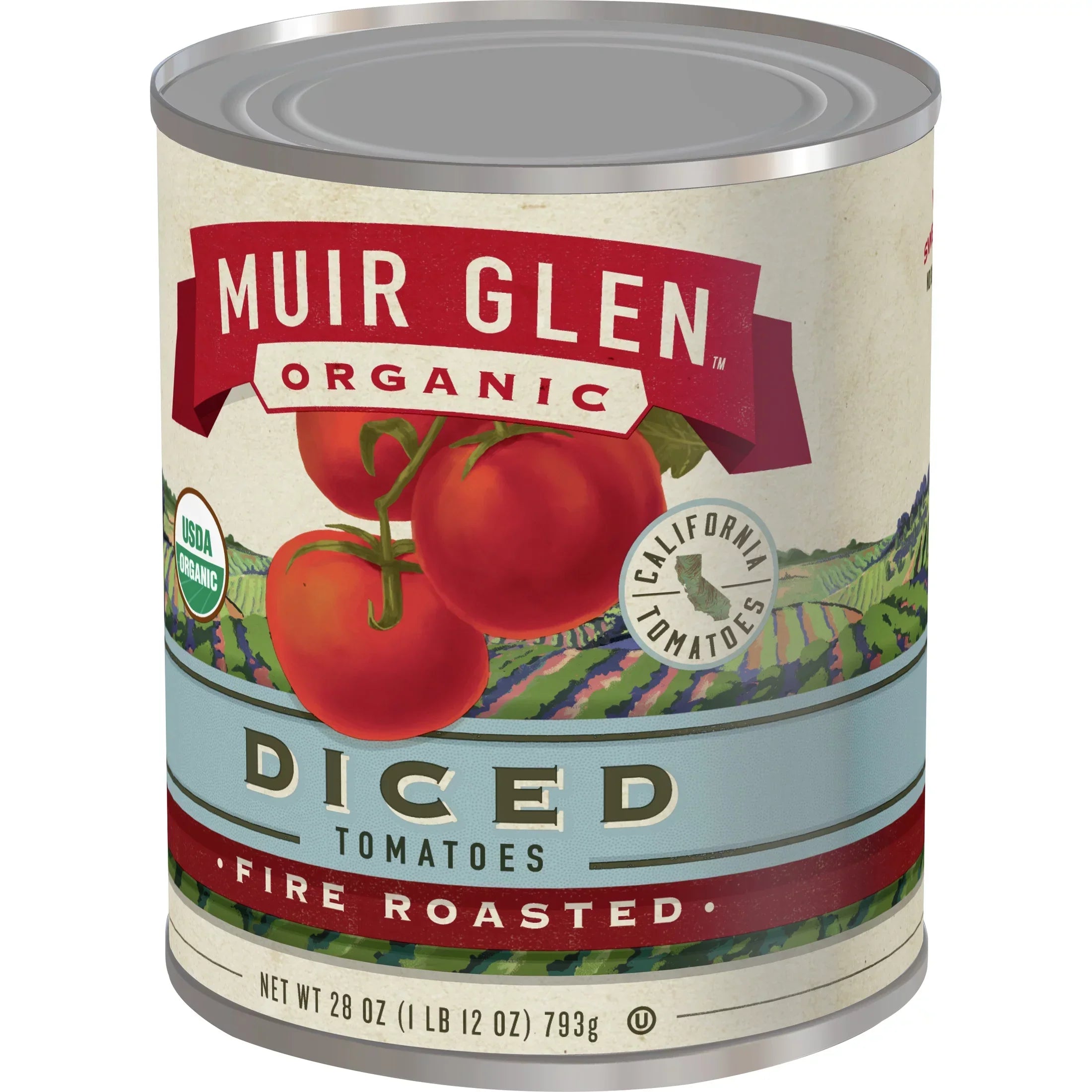 Muir Glen – Feuergebratene Tomaten, 28 Oz – Packung mit 12 Stück