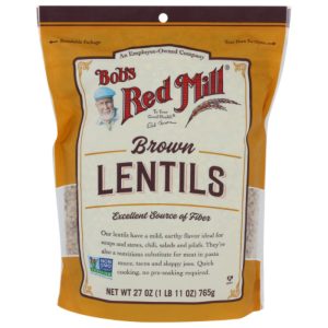 Bob's Red Mill Linsen, braun, 27 Oz – 4er Packung