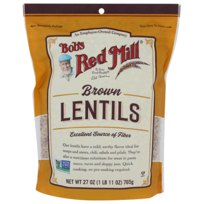 Bob's Red Mill Linsen, braun, 27 Oz – 4er Packung