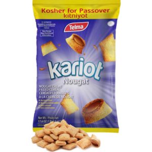 Telma Kariot Nougat Creme gefüllt Getreide, koscher für Passah, 17,6 Unzen