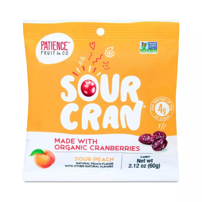PATIENCE Frucht & CO KRANKHEITEN sauer Pfirsich 2.12 OZ – Packung mit 24