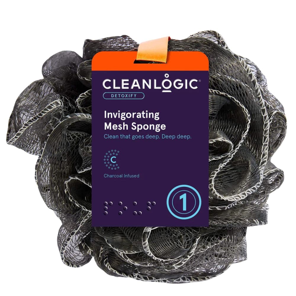Cleanlogic – Reinigung Anthrazit Mesh Badeschwamm, 1 Stück