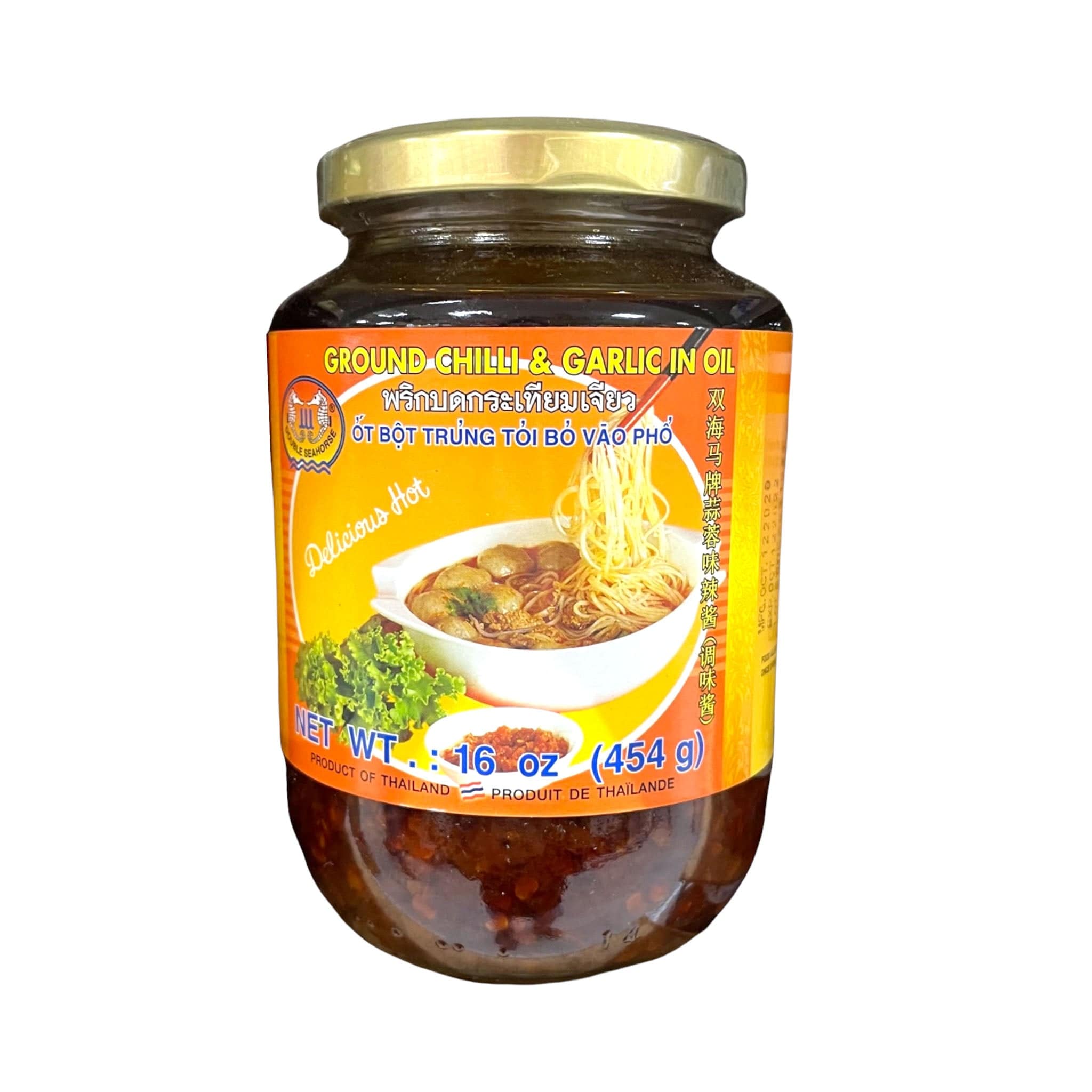 Doppelte SeaHorse gemahlene Chili & Knoblauch in Öl