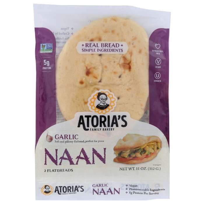 Atoria's Family Bakery – Knoblauch Naan, 11 Unzen