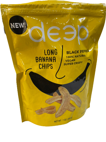 Deep lange Bananenchips schwarzer Pfeffer – 7oz / 200g