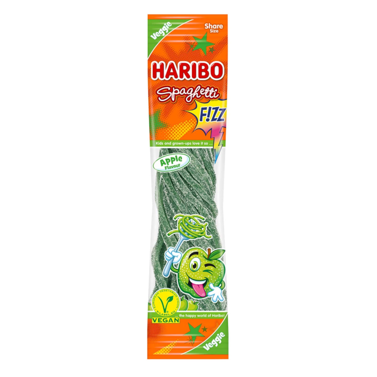 Haribo Spaghetti Fizz Apfel 200g DEUTSCHLAND (Fall von 12)