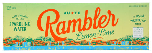 Rambler – Sprudelwasser Zitrone Limette, 144 fl oz (12-Packung) – Packung mit 2