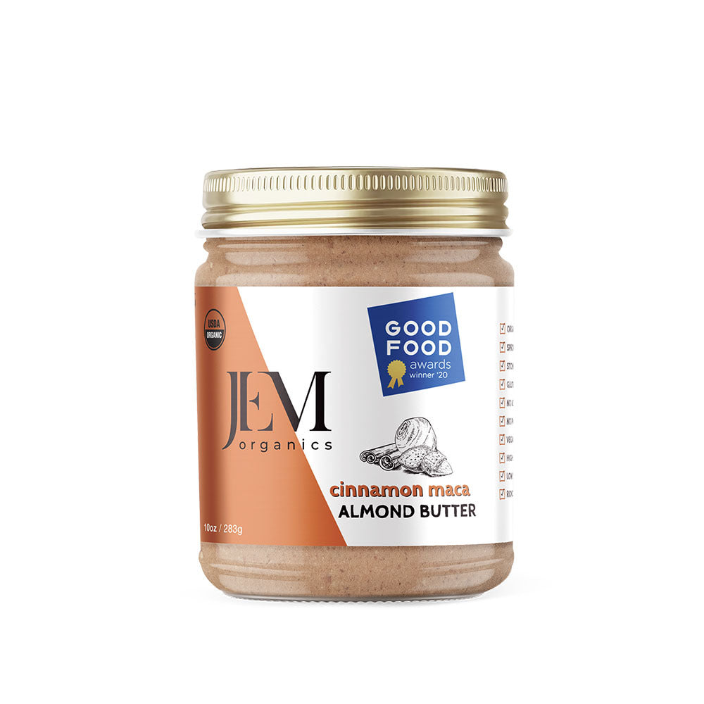 JEM Organics Zimt Maca Mandelbutter – Mittel 6er Packung
