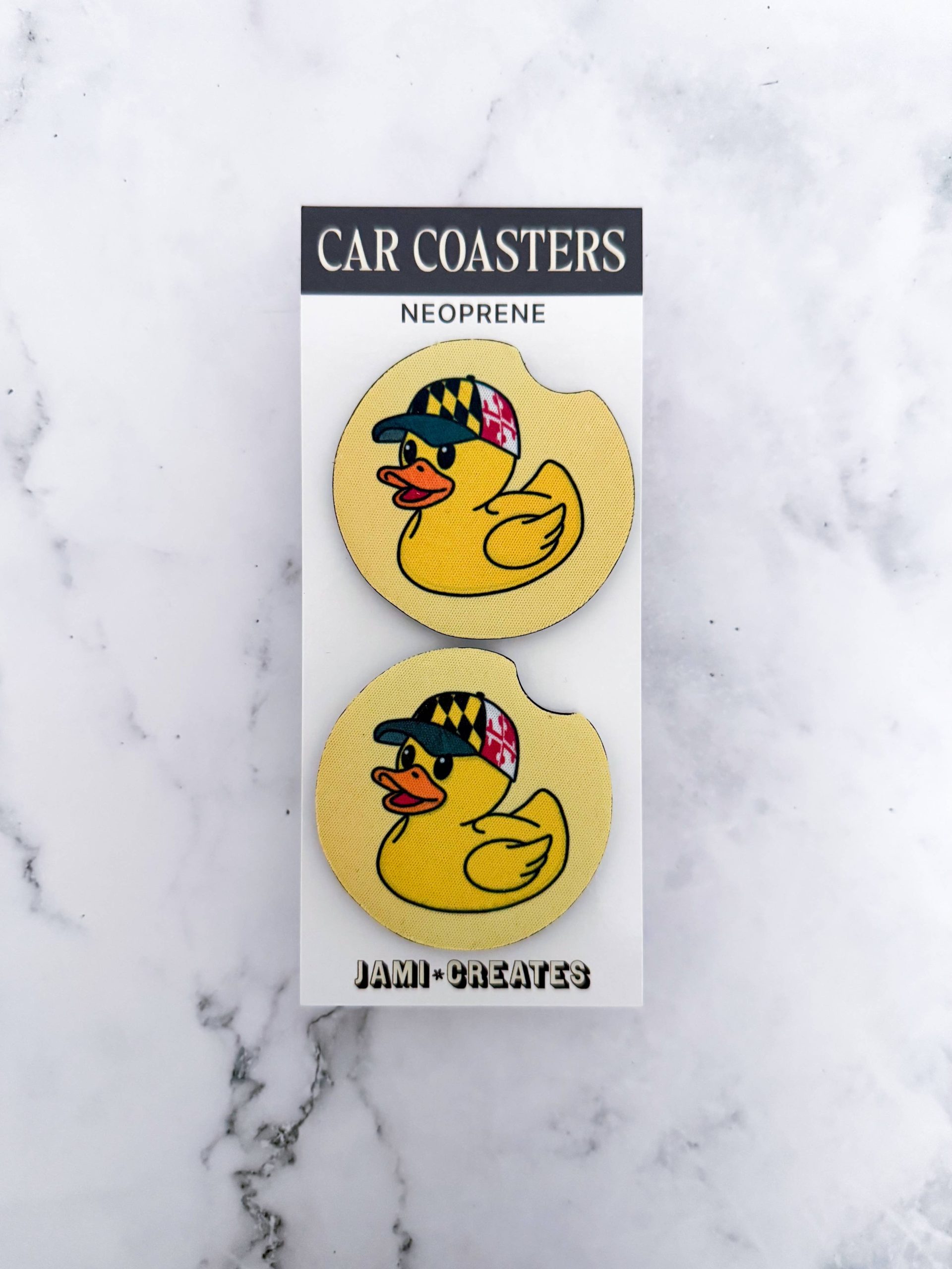 Jami Creates Maryland Rubber Duck Auto Untersetzer