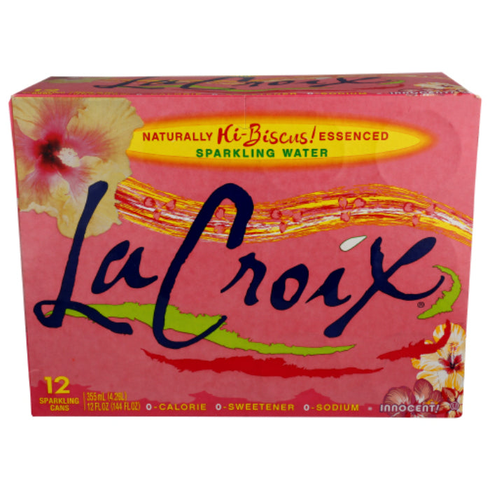 La Croix – Funkelndes Wasser Hibiskus, 144 fl oz (12-Packung) – Packung mit 2